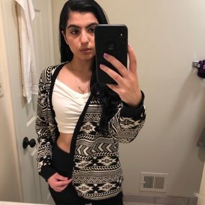 Tribal print cardigan